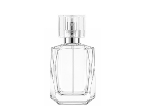 35ml trilliant perfume bottle with square clear silver cap