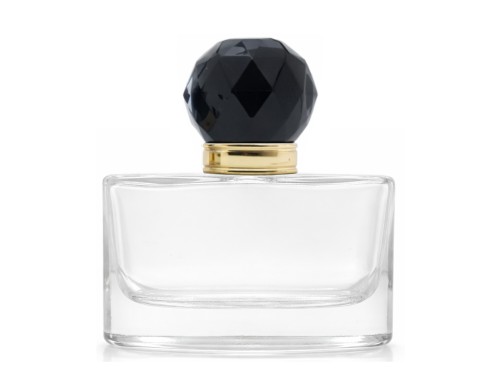 40ml narcissus perfume bottle with black gold round cap