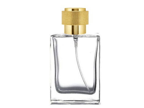 50ml alabaster clear perfume bottle with gold oil can cap