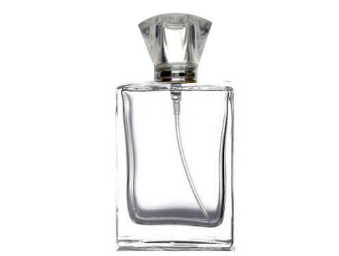 50ml alabaster clear perfume bottle with silver cap
