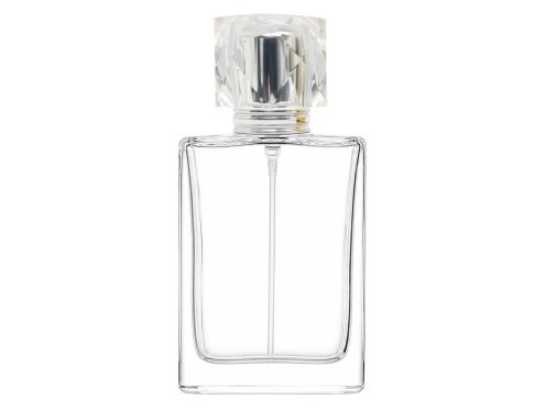 50ml alabaster clear perfume bottle with silver diamond cap