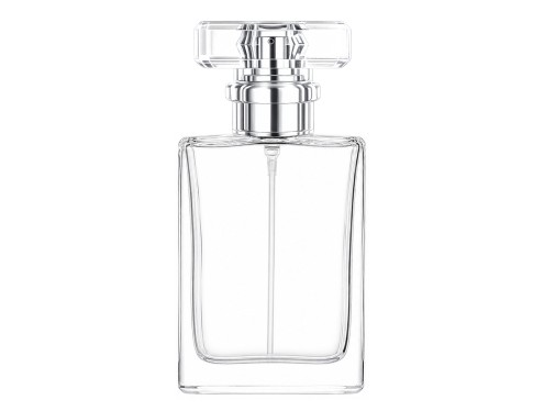 50ml alabaster clear perfume bottle with silver pump clear cap