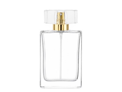 50ml alabaster perfume bottle with clear gold cap