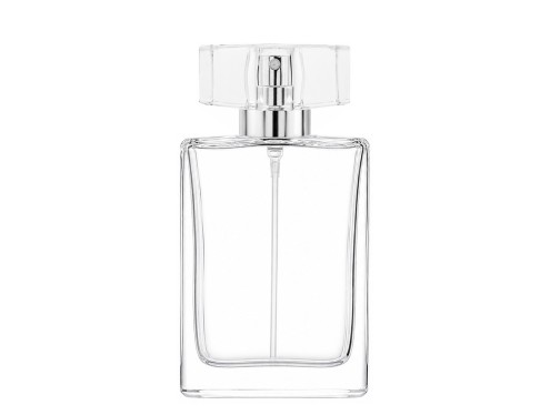 50ml alabaster perfume bottle with clear silver cap