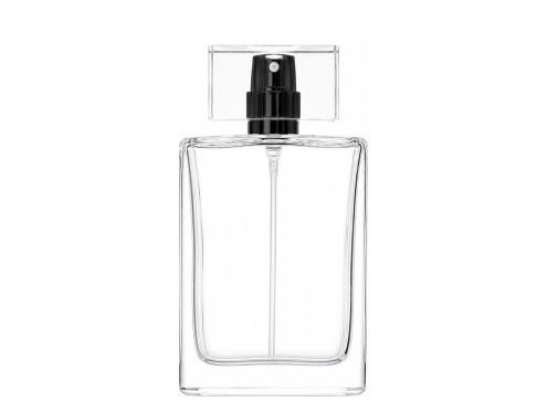 50ml alabaster perfume bottle with clear black cap