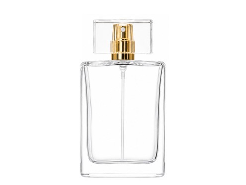 50ml alabaster perfume bottle with clear gold cap