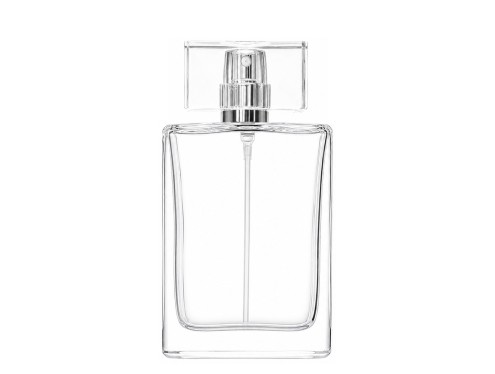 50ml alabaster perfume bottle with clear silver cap