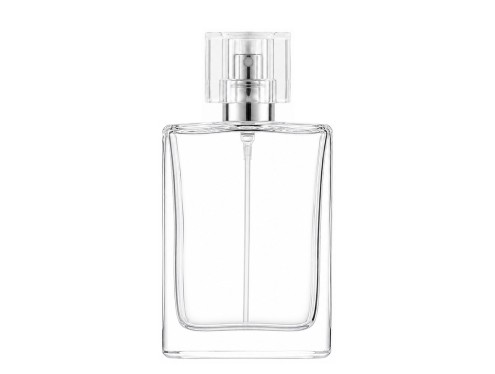 50ml alabaster perfume bottle with square silver cap