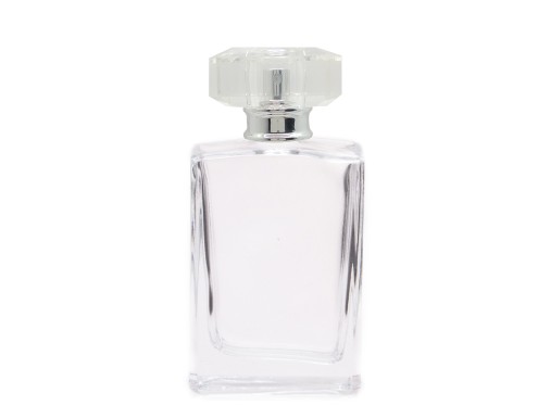 50ml alabaster slim perfume bottle with clear silver cap