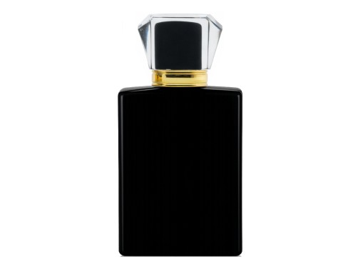 50ml ebony black perfume bottle with black gold acrylic cap