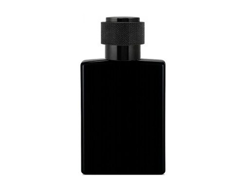 50ml ebony black perfume bottle with black round cap