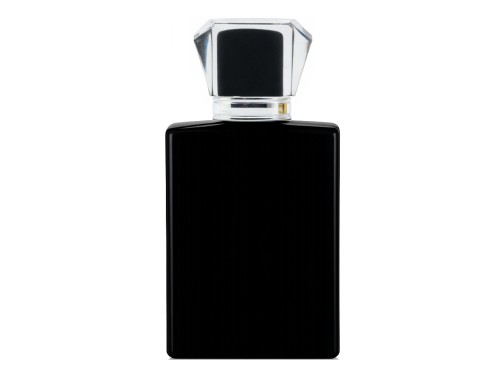 50ml ebony black perfume bottle with black silver acrylic cap