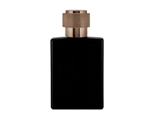 50ml ebony black perfume bottle with bronze round cap