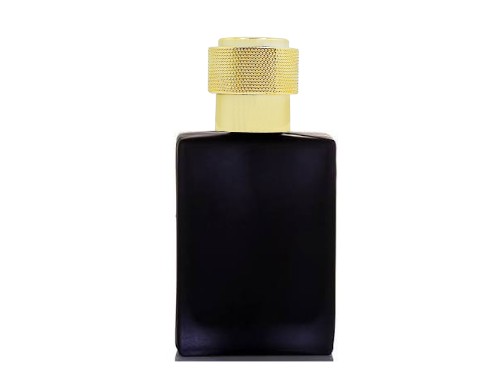 50ml ebony black perfume bottle with gold oil can cap