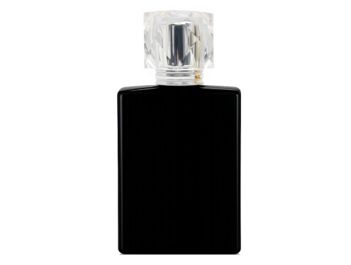 50ml ebony black perfume bottle with silver diamond cap