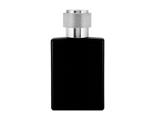50ml ebony black perfume bottle with silver round cap