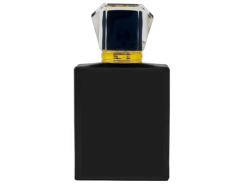 50ml ebony black perfume bottle with black gold cap