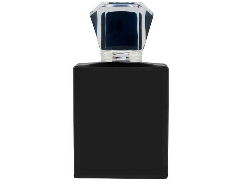 50ml ebony black perfume bottle with black silver cap