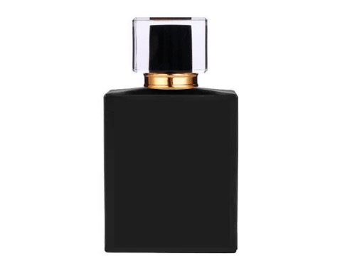 50ml ebony slim black perfume bottle with black gold cap