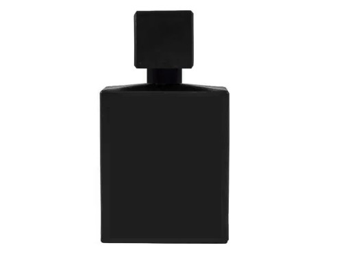 50ml ebony black perfume bottle with square black black cap