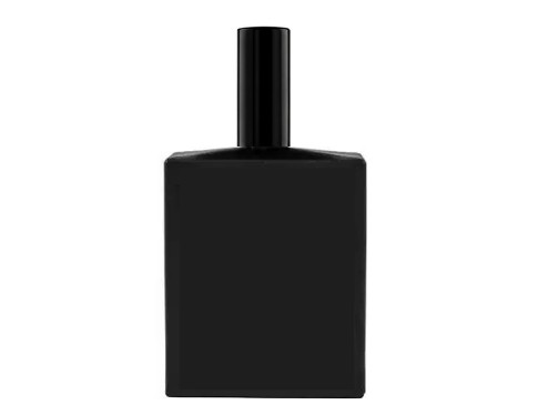 50ml ebony black perfume bottle with tall black cap