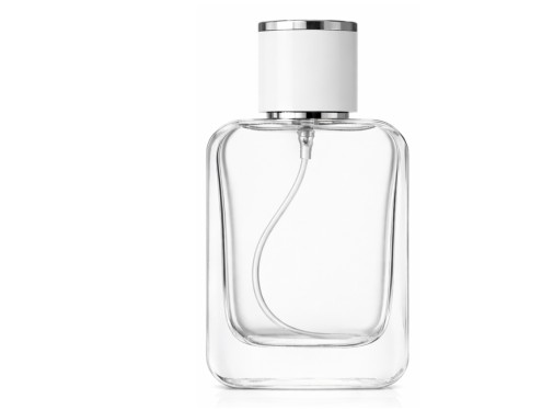 50ml ingot perfume bottle with white silver cap