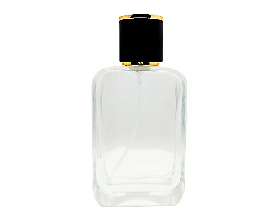 50ml ingot perfume bottle with black gold cap