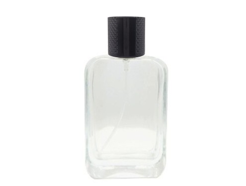 50ml ingot perfume bottle with black textured cap