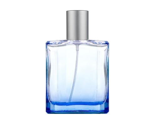 50ml liberty blue perfume bottle with matte silver cap