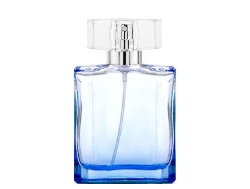 50ml liberty blue perfume bottle with silver pump clear cap