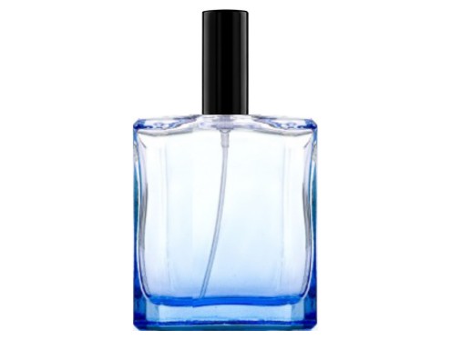 50ml liberty blue perfume bottle with tall black cap