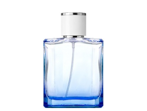 50ml liberty blue perfume bottle with white silver cap