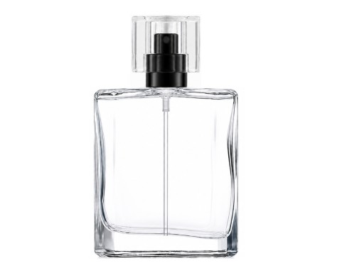 50ml liberty clear perfume bottle with black pump clear cap