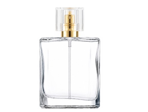 50ml liberty clear perfume bottle with gold pump clear cap
