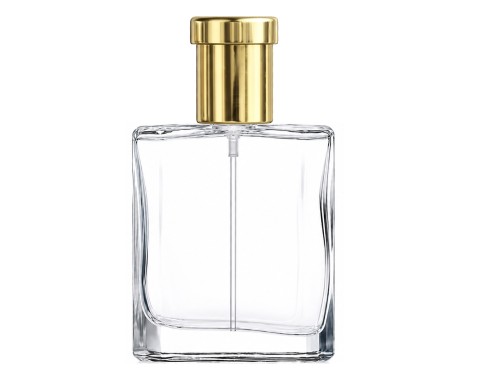 50ml liberty clear perfume bottle with gold cap