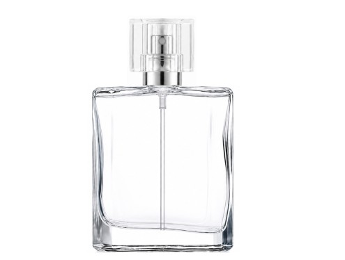 50ml liberty clear perfume bottle with silver pump clear cap