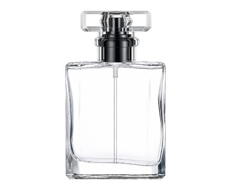 50ml liberty clear perfume bottle with black pump clear cap