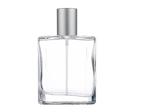 50ml liberty clear perfume bottle with matte silver cap