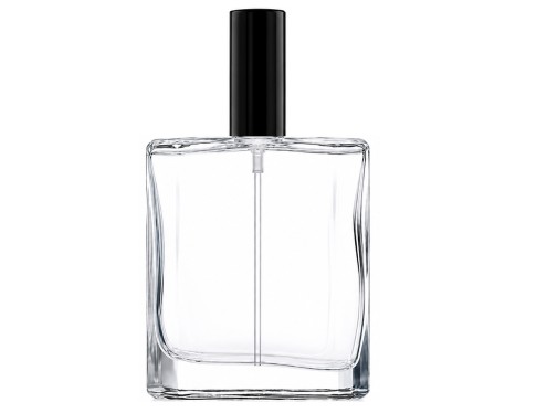 50ml liberty clear perfume bottle with tall black cap