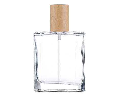50ml liberty clear perfume bottle with wood cap