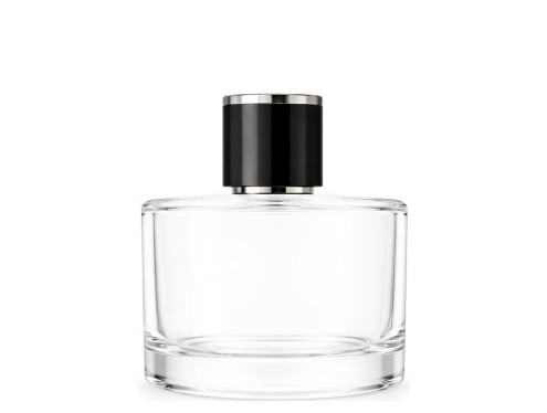 50ml rotunda clear perfume bottle with black silver cap