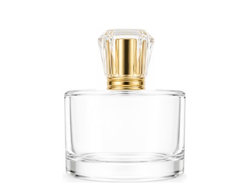 50ml rotunda clear perfume bottle gold tall crown cap