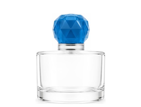 50ml rotunda clear perfume bottle with teal silver round cap