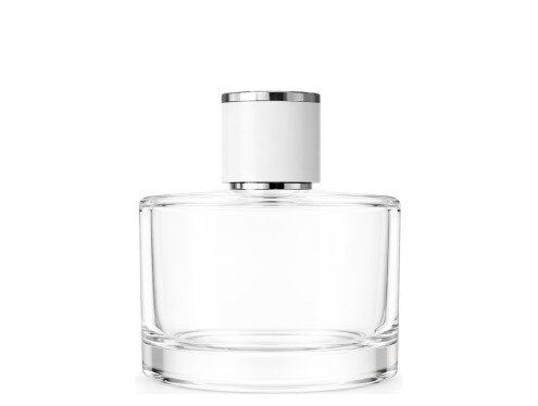 50ml rotunda clear perfume bottle with white silver cap