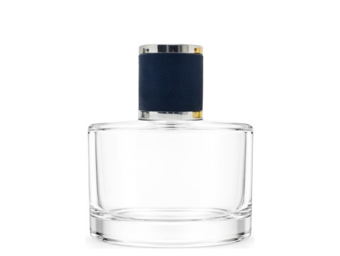 50ml rotunda clear perfume bottle with blue silver leather cap