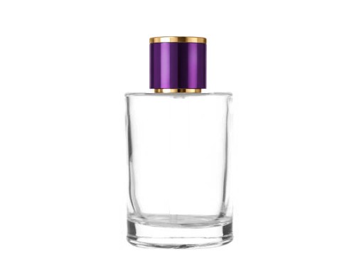 50ml tower squat perfume bottle with purple gold cap