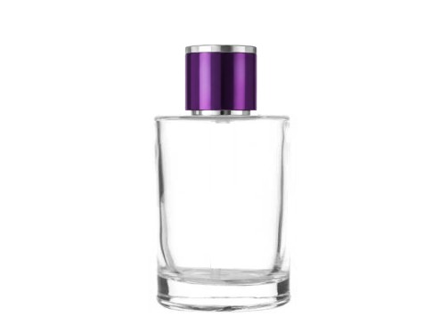 50ml tower squat perfume bottle with purple silver cap