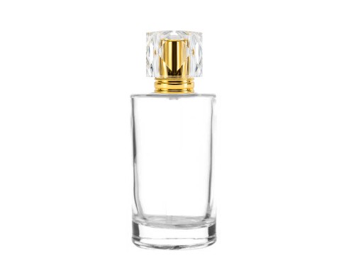 50ml tower slim perfume bottle with black gold acrylic cap