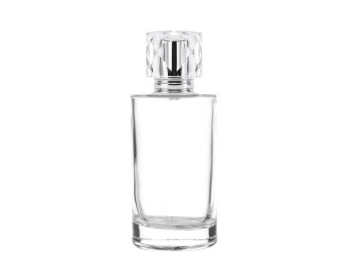 50ml tower slim perfume bottle with black gold acrylic cap