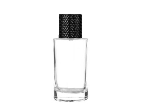 50ml tower slim perfume bottle with black textured cap